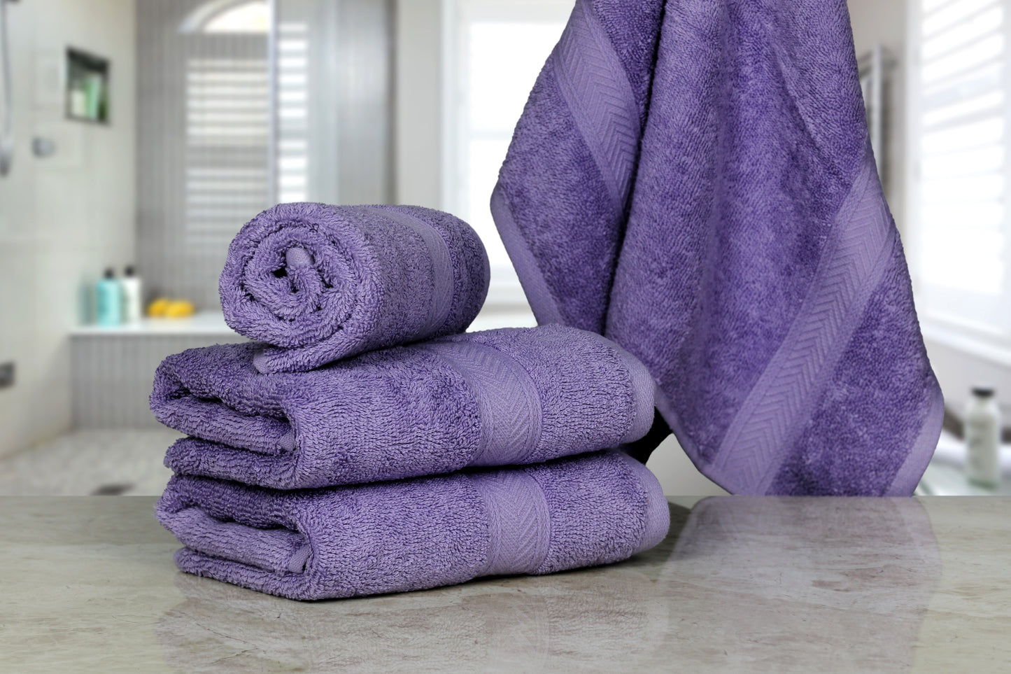 500 GSM LAVENDER HAND TOWELS SET