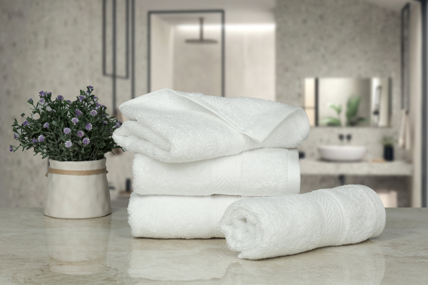 500 GSM ASH HAND TOWELS SET