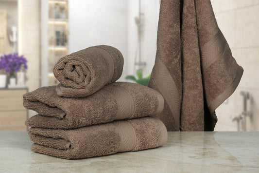 500 GSM TAUPE HAND TOWELS SET