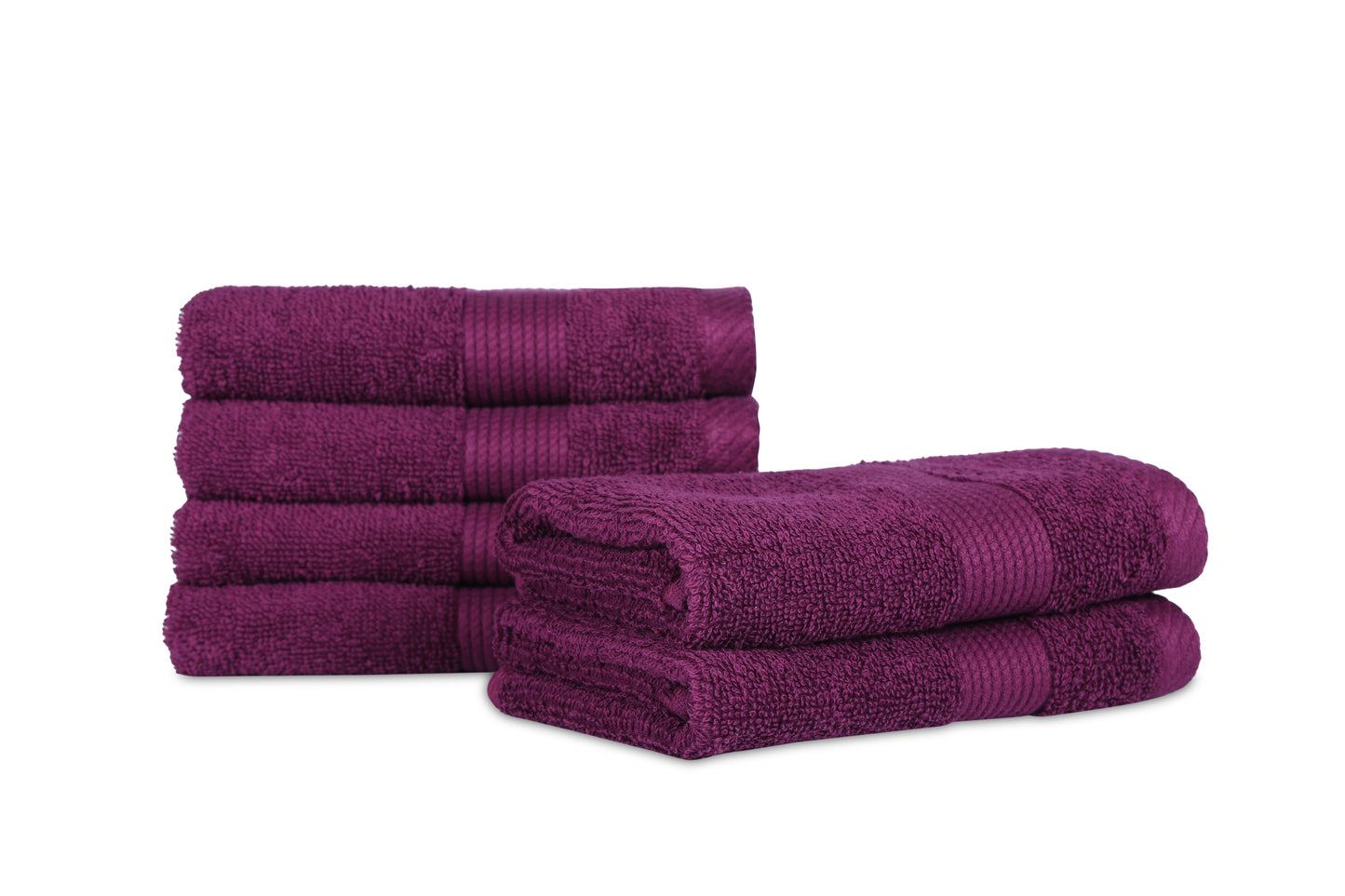 Wine 6 pc cotton face towel