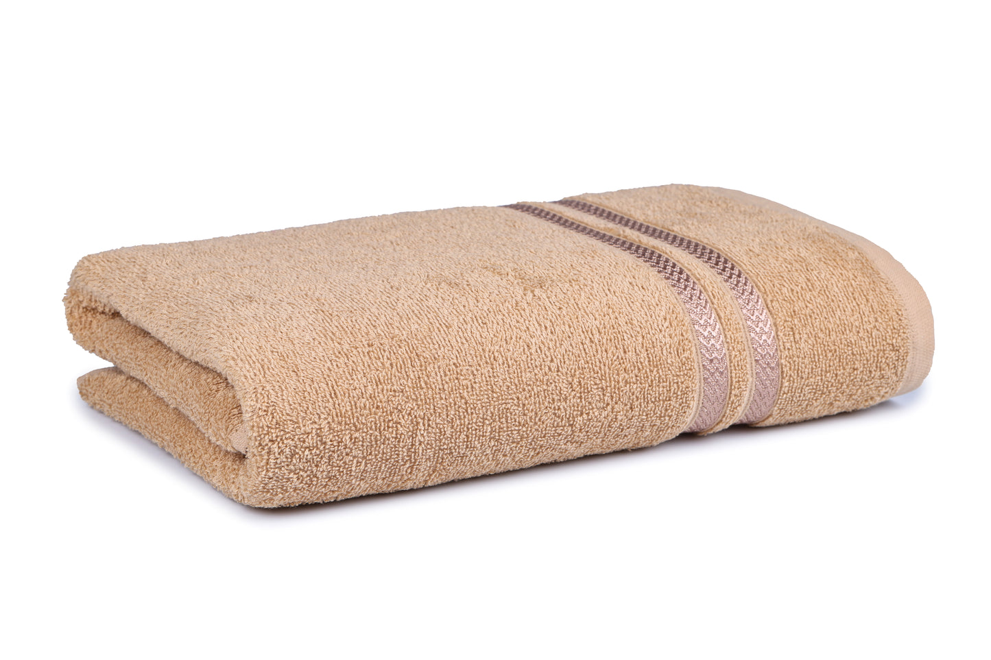 GSM 380 Tan & Coral Bath Towel