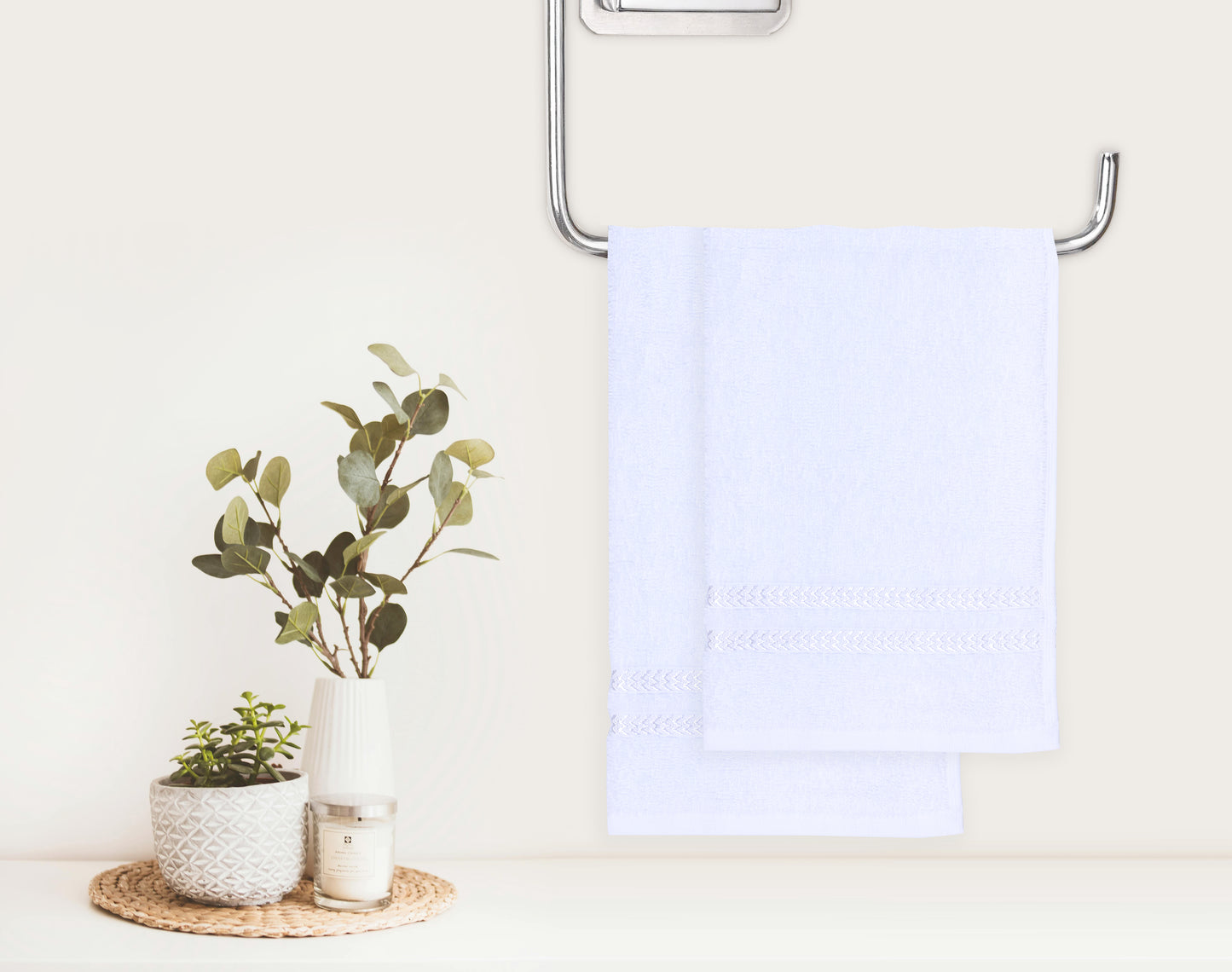 GSM 380 White Hand Towel