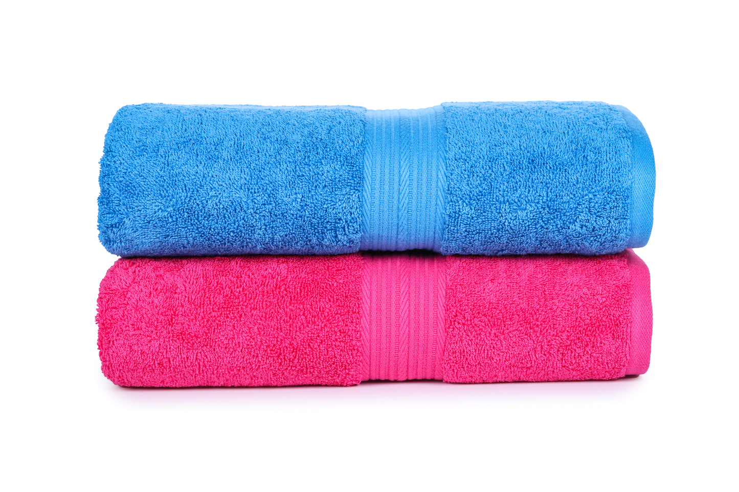 GSM 500 Iris Blue& Paradise Pink Bath Towel