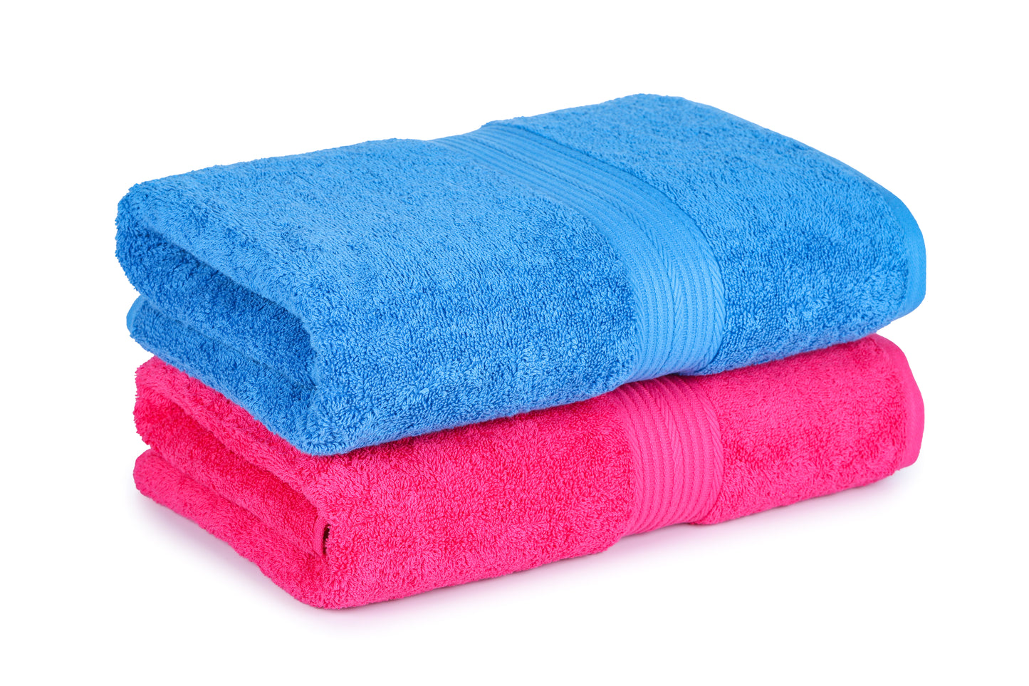 GSM 500 Iris Blue& Paradise Pink Bath Towel