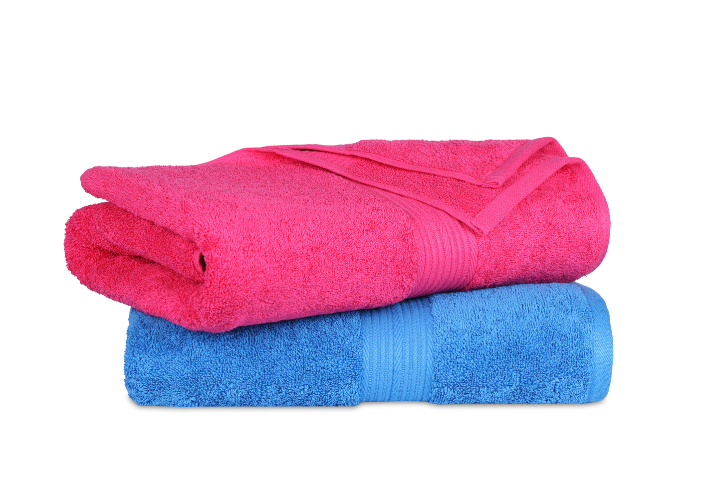 GSM 500 Iris Blue& Paradise Pink Bath Towel