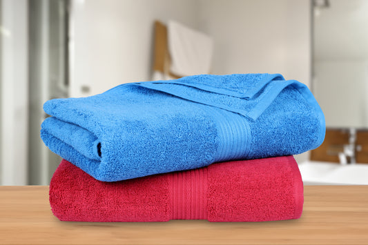 GSM 500 Irise Blue & Charcoal Bath Towel