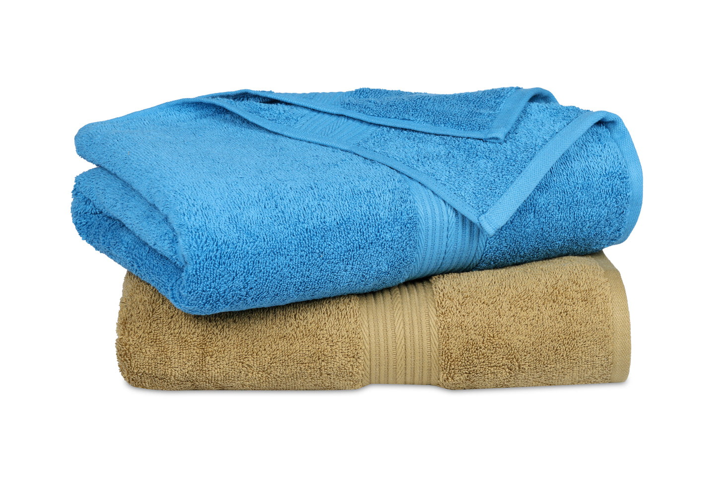 GSM 500 Turquoise Blue & Olive Green Bath Towel