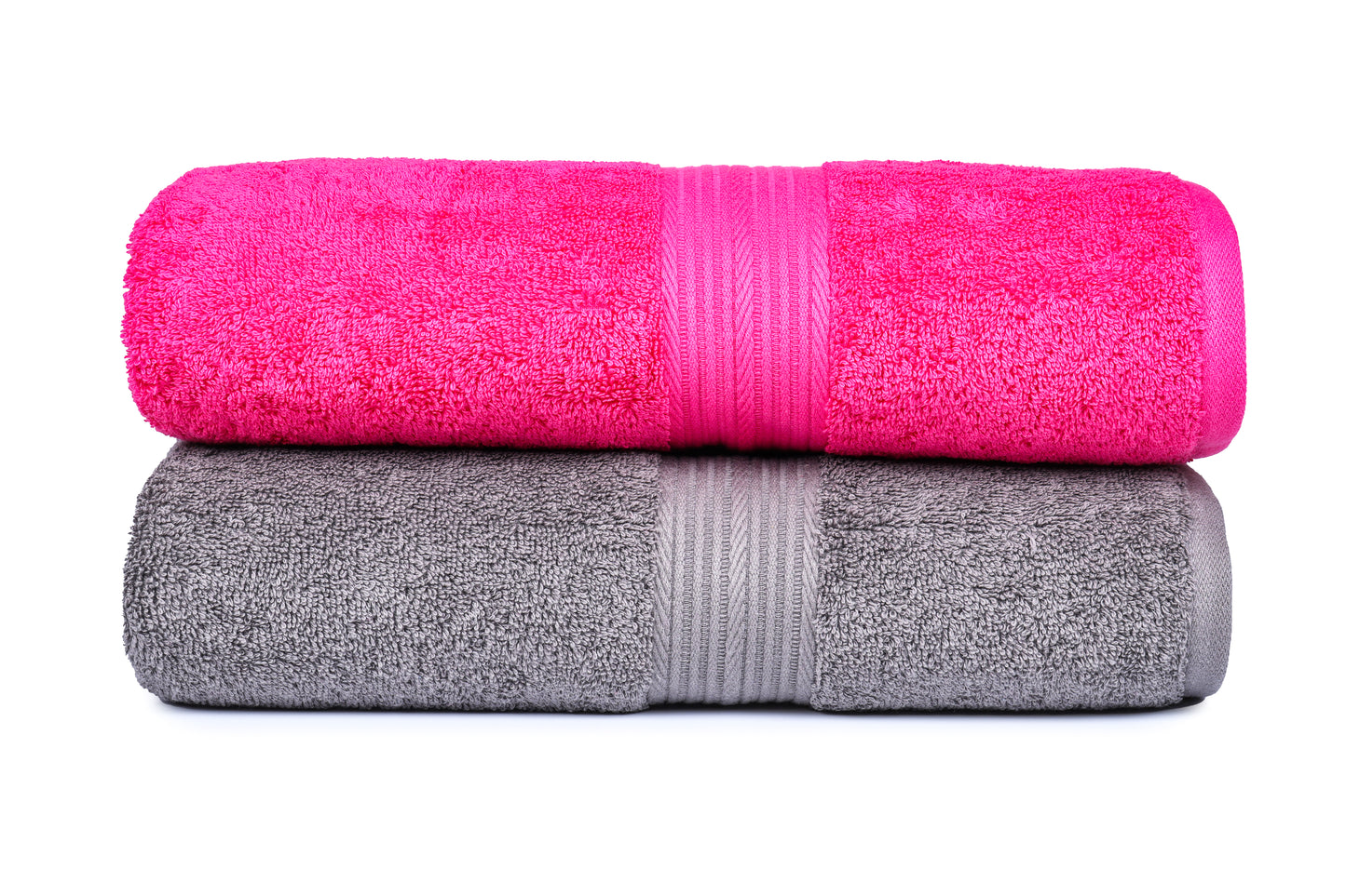 GSM 500 Paradise Pink & Charcoal Bath Towel