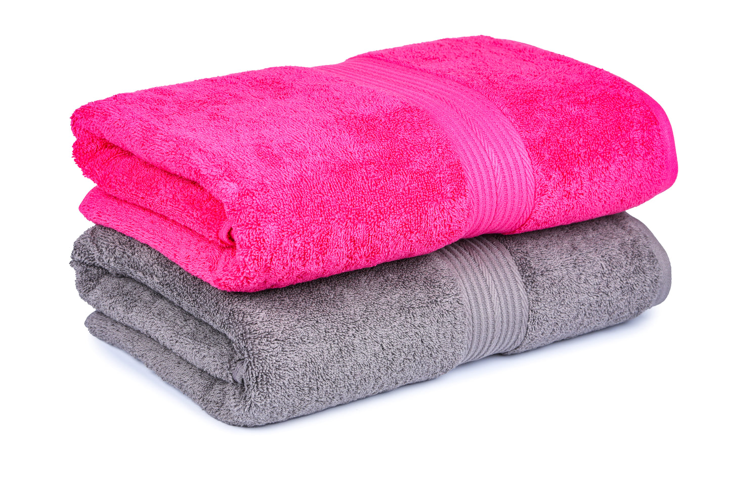 GSM 500 Paradise Pink & Charcoal Bath Towel