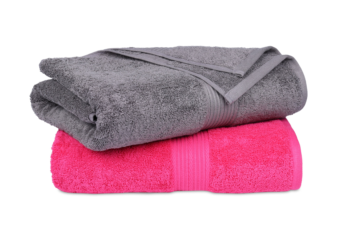 GSM 500 Paradise Pink & Charcoal Bath Towel