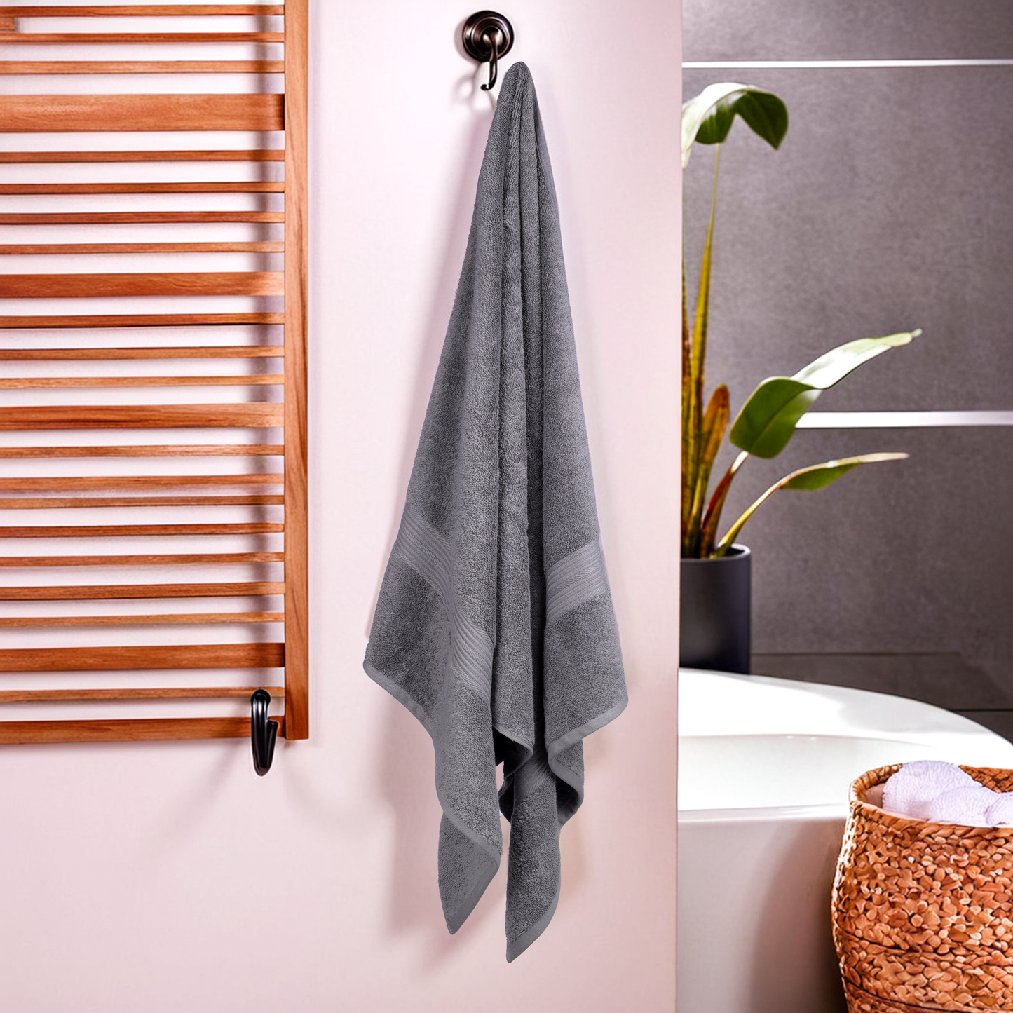 GSM 500 Charcoal Bath Towel