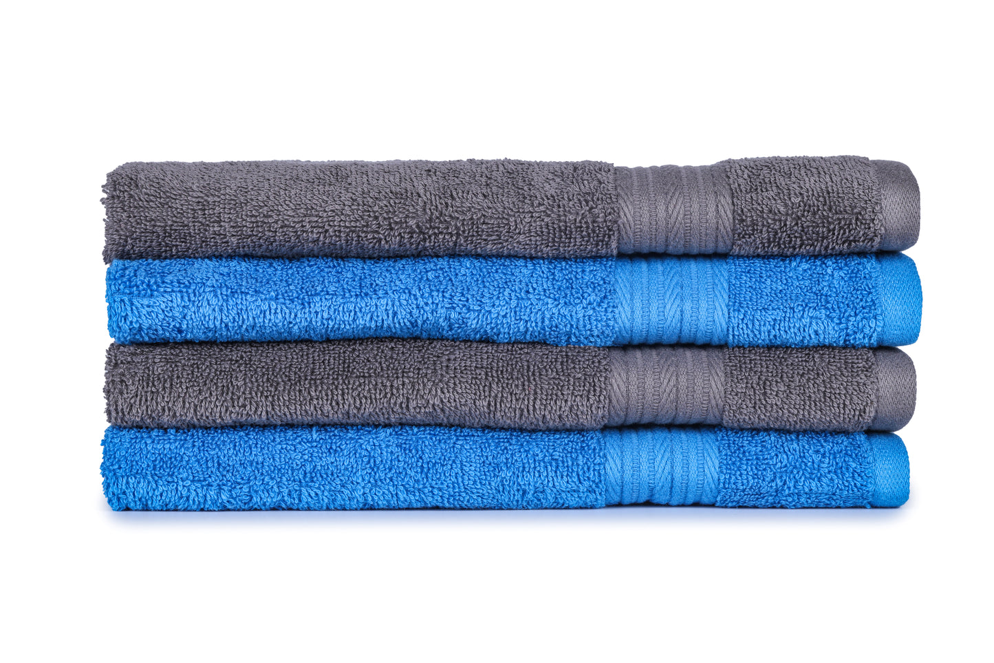 GSM 500 Charcoal & Irise Blue Hand Towel