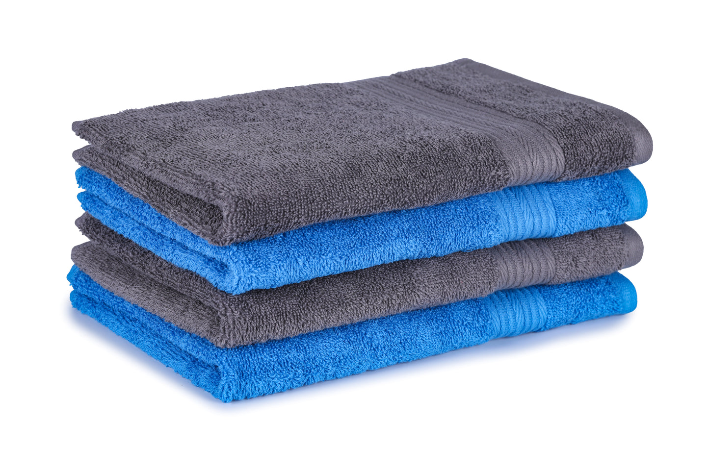 GSM 500 Charcoal & Irise Blue Hand Towel