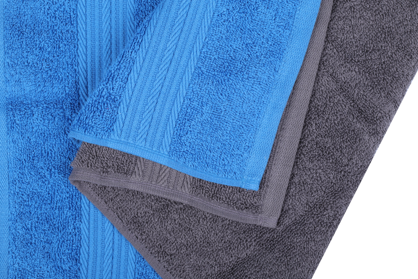 GSM 500 Charcoal & Irise Blue Hand Towel