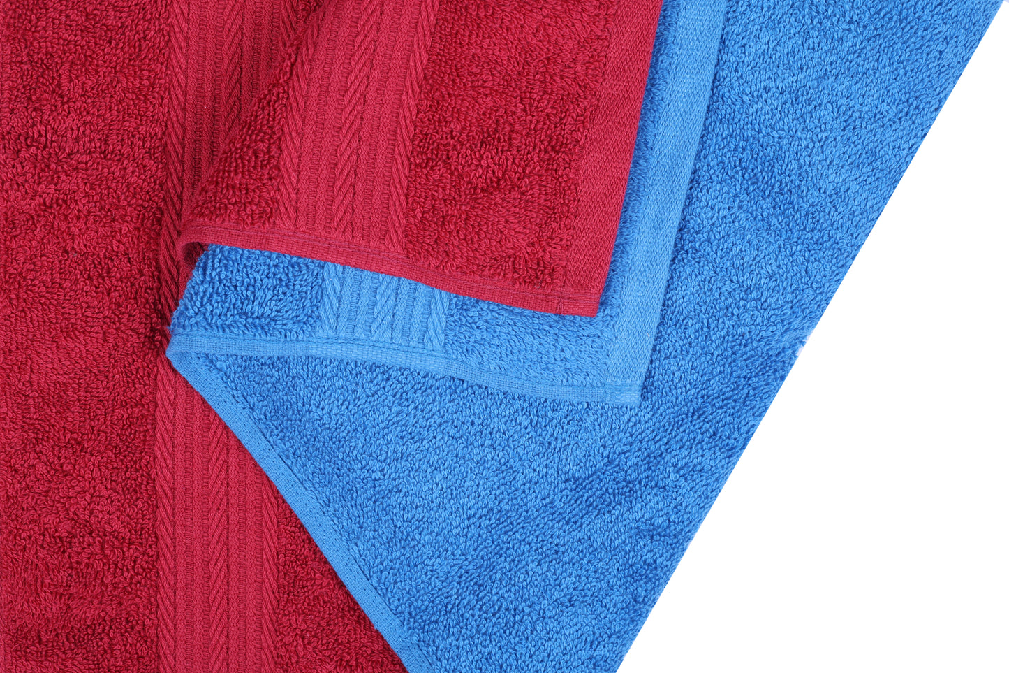 GSM 500 Iris Blue & Tango Red Hand Towel