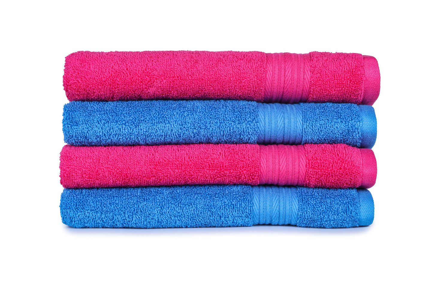 GSM 500 Iris Blue & Paradise Pink Hand Towel