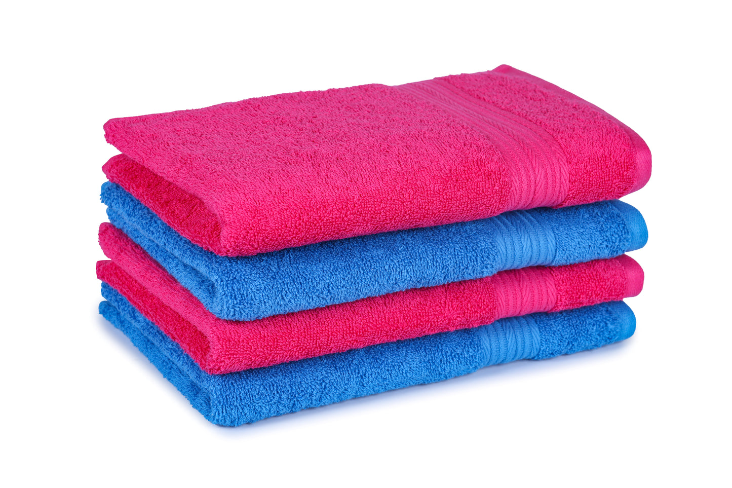 GSM 500 Iris Blue & Paradise Pink Hand Towel