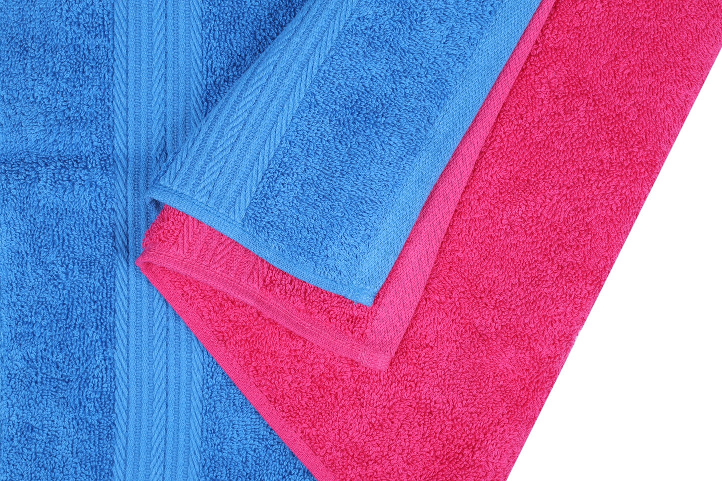 GSM 500 Iris Blue & Paradise Pink Hand Towel